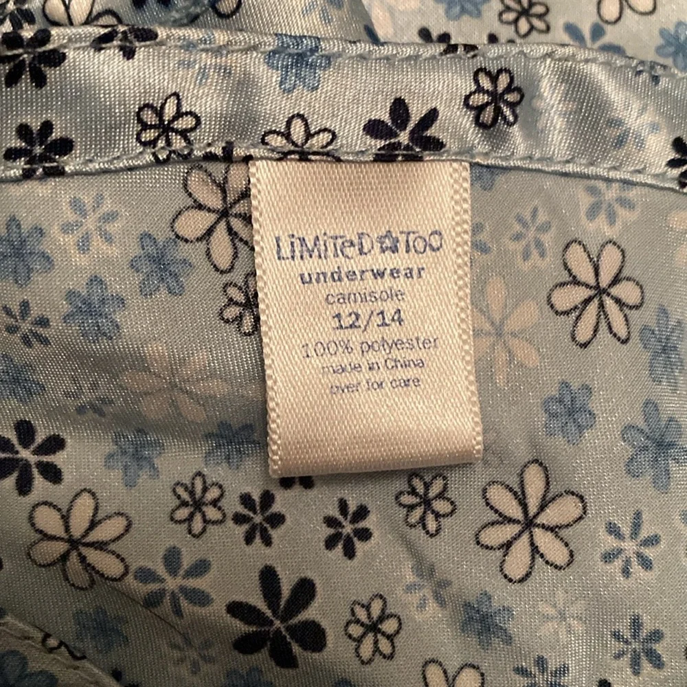 Limited too Blue Floral Satin Pajama Set - Picture 3 of 3